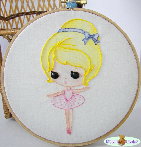Ballerina Hoop Art   :) Click on the image to see this cute ballerina at my Etsy shop